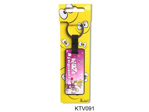 (KTV091) Vicces kulcstartó 7,5 cm - Egy igazi háziasszony - Ajándék Feleségnek